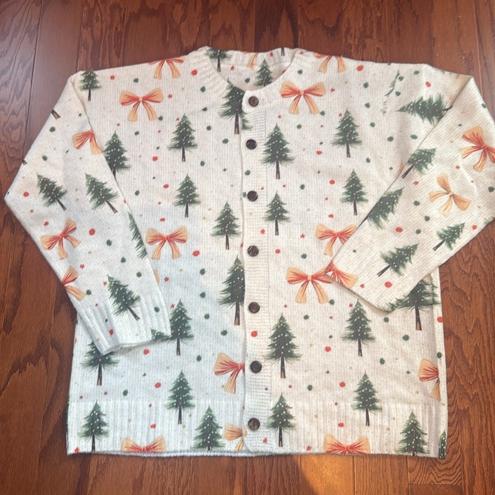 LAST ONE Christmas Trees & Bows Cardigan
Christmas Sweater - Picture 6 of 13